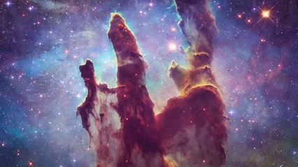 Türaufkleber Nebula is deep space. Galaxy in outer bright space. Stars in space. Astronomy and Universe research. Elements of this image furnished by NASA © dimazel