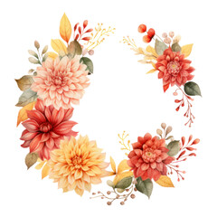 A Gorgeous Floral Border Background for Autumn Featuring