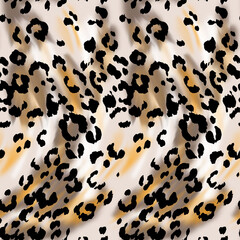 Seamless illustration leopard pattern, leopard skin, animal print.