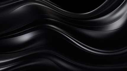 Black waves abstract background design. Black Friday Sale concept. Modern premium wavy texture for banner, business backdrop. Luxurious shiny elegant wave illustration.