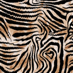 Illustration zebra texture, tiger texture, animal skin pattern.