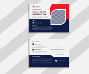 Creative modern business post card design template