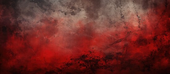 Vintage grunge layout design featuring a red graphic on an abstract Christmas paper with a spotlight center and a black border frame