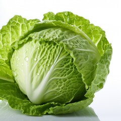Cabbage on White Background