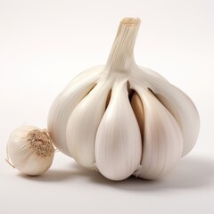 Garlic on White Background