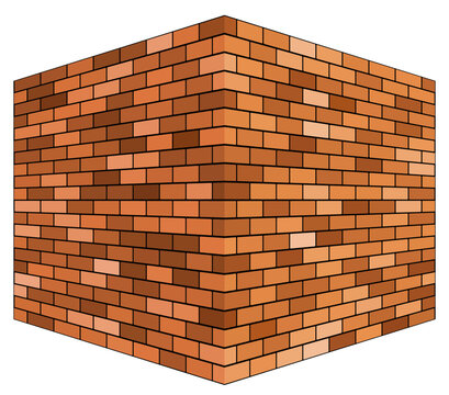 Brick wall corner