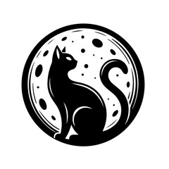 Cat in Moon