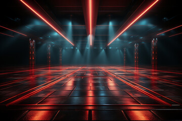 Backdrop With Illumination Of Red Spotlights For Flyers realistic image ultra hd high design	