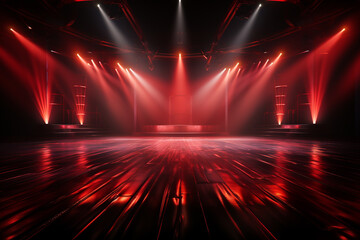 Backdrop With Illumination Of Red Spotlights For Flyers realistic image ultra hd high design	