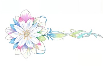 Bright, colorful abstract floral background in watercolor technique.