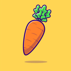 Carrot Vegetable Cartoon Vector Icon Illustration. Food
Nature Icon Concept Isolated Premium Vector. Flat Cartoon
Style
