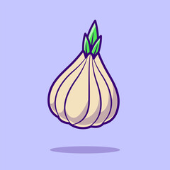 Garlic Vegetable Cartoon Vector Icon Illustration. Food
Nature Icon Concept Isolated Premium Vector. Flat Cartoon
Style