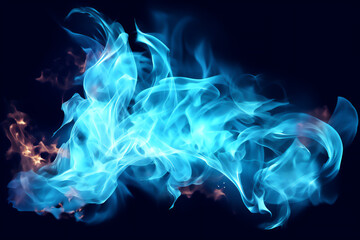 Obraz premium No smoke without fire on a black background outlining the concept of energy use and waste of gas fossil fuels in the environment, computer Generative AI stock illustration image