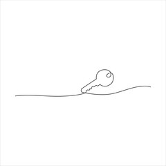 Obraz premium Continuous line art of house keys