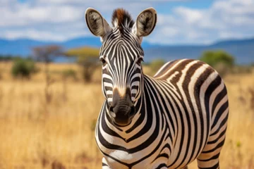 Gordijnen zebra in the wild © Joun