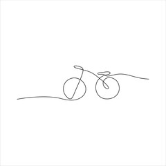 Continuous line art of a bicycle