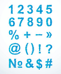 Vector hand-drawn font shaded marker