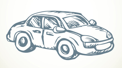Fototapeta premium Toy Car. Vector drawing icon