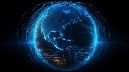 illustration, technological earth, globalization, transmission