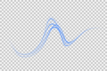 Luminous blue lines of speed. Light glowing effect . Abstract motion lines.