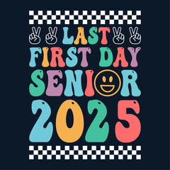 Obraz premium Senior Class greeting, invitation card. Text for graduation design, congratulation event, T-shirt, party, high school or college graduate. Senior 2025 CLASS of 2025 Graduation SVG