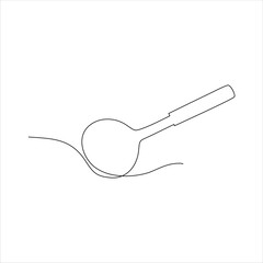 Continuous line art of spatula