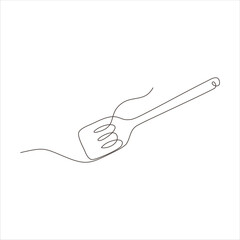 Continuous line art of spatula