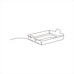 Continuous line art of tray