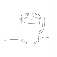 Continuous line art of a water jug