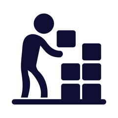 man, parcel, package, delivery, box, parcel delivery icon