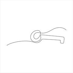 Obraz premium continuous line art of keys