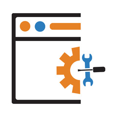 web, gear, repair, web maintenance icon