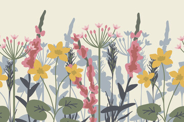 Riverbank flower background