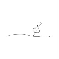 Obraz premium Continuous line art of paper pins