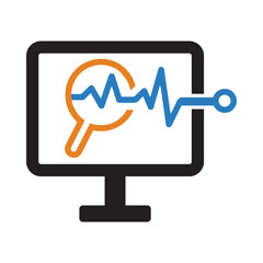 monitor, graph, chart, business statistics icon