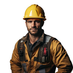 engineer with a helmet isolated png on transparent background