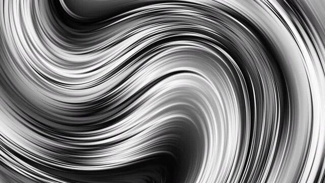 Abstract black and white background gradient. black and white minimal geometric animated background.elegant waves motion.slowly moving wavy shapes.