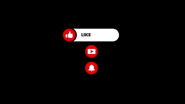 Like Subscribe Get Notified Bars Animation Element
