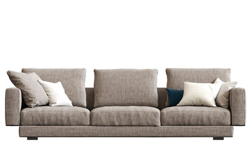 sofa isolate on a transparent background, interior furniture, 3D illustration, cg render
