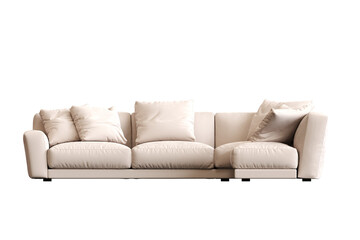 sofa isolate on a transparent background, interior furniture, 3D illustration, cg render
