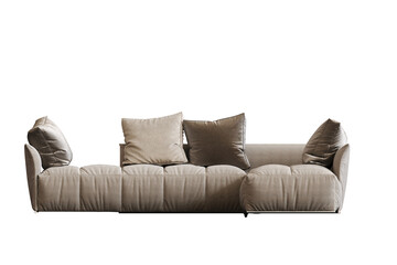 sofa isolate on a transparent background, interior furniture, 3D illustration, cg render
