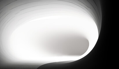 Modern and futuristic tunnel full of light. AI generated