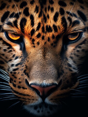 close up portrait of leopard. generative ai