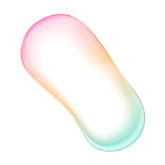 Colorful Gradient Transparent Liquid Blob. Modern shape.