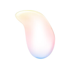 Colorful Gradient Transparent Liquid Blob. Modern shape.