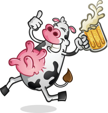 agriculture, alcohol, angus, animal, art, beef, beer, bovine, bubbles, bull, calf, cartoon, cattle, character, clip art, cow, cup, cute, dairy, domestic, drunk, farm, farming, foam, froth, glass, goof