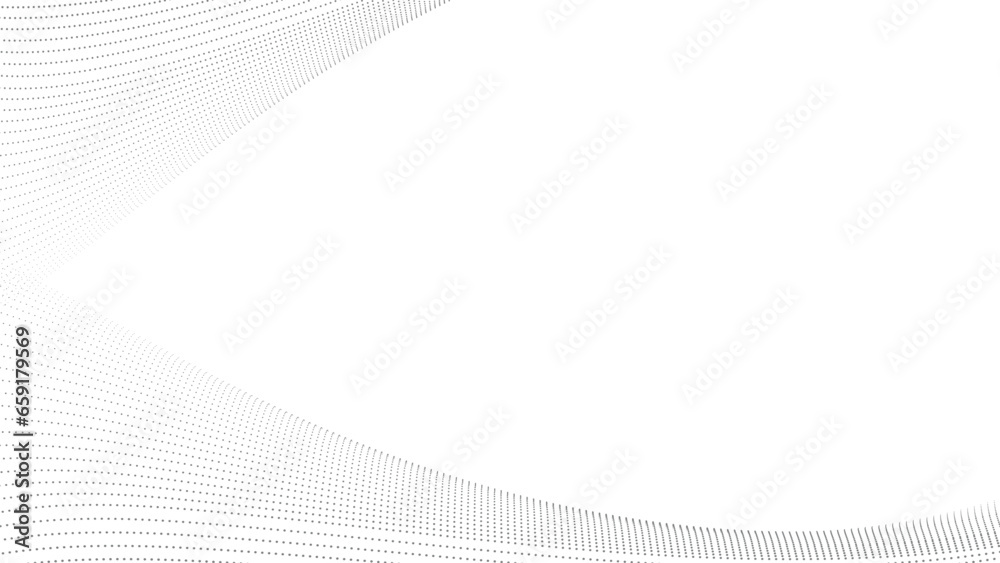 Poster abstract geometric technology background. dotted curve or wave.