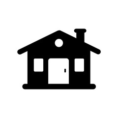 Minimal house icon. Website symbol. Site sign. Isolated on white background. 