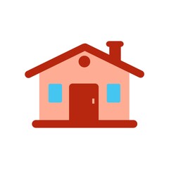 Fototapeta premium Colorful minimal house icon. Website symbol. Site sign.