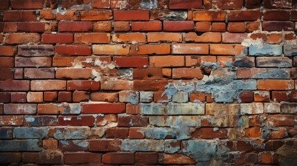 A close-up of a brick wall. Generative AI